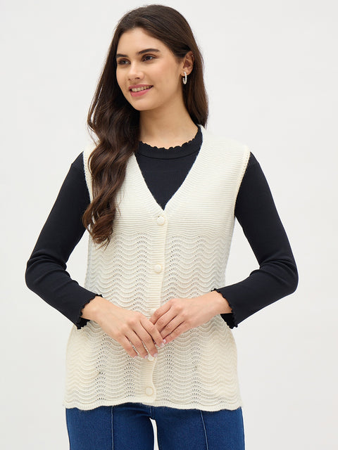 Madame Off White Cardigan