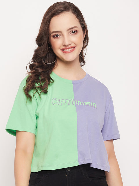 Madame Violet Colourblock Printed T-shirt
