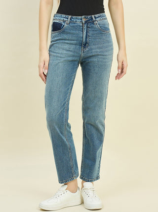 Madame Blue Straight Fit Jeans