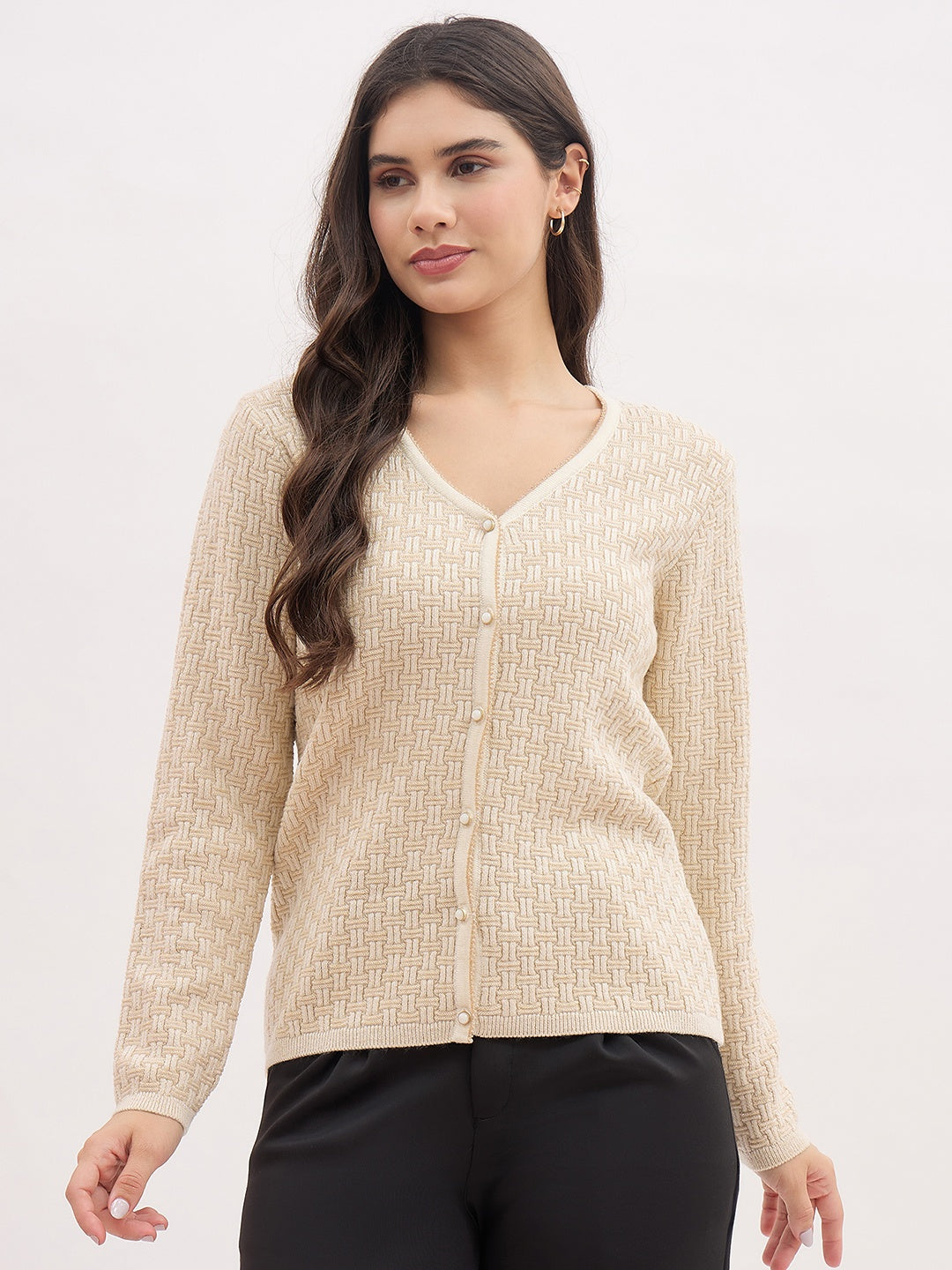 Madame Beige Self-Designed Cardigan color swatch