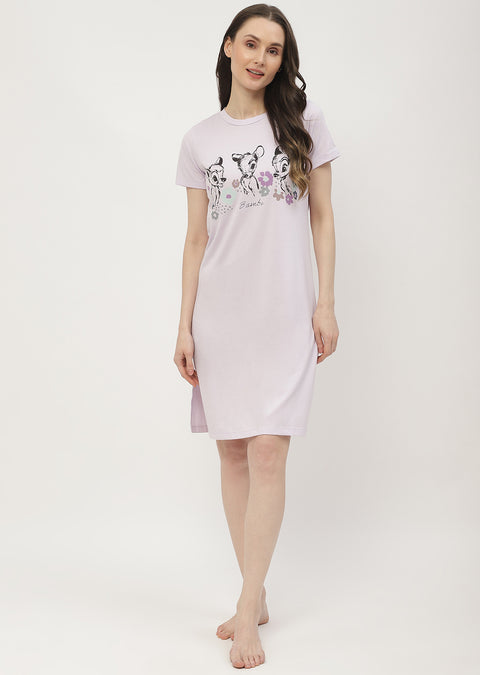 mSECRET Disney Bambi Print Baby Pink Nightdress