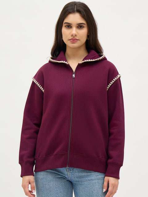 Madame Wine Cotton Sweatshirt