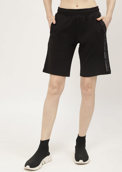 mSECRET Typography Black Boxer Shorts