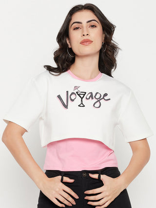 Madame White Graphic Top