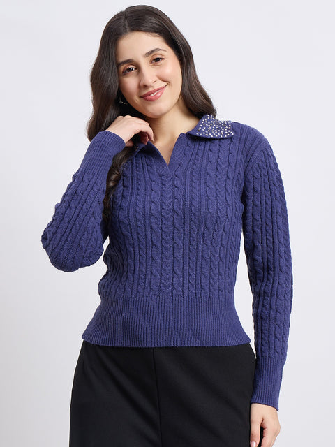 Madame Blue Polo Sweater