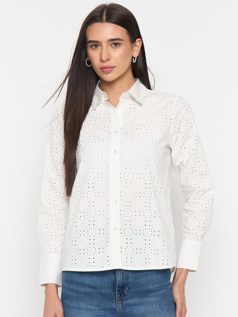 Madame White Cotton Shirt