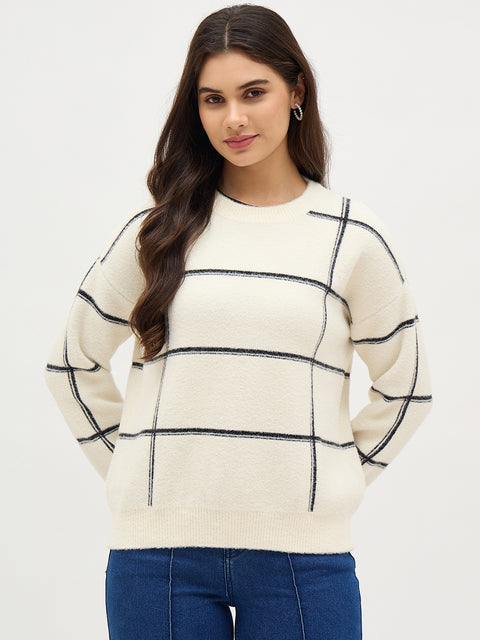 Madame White Knitted Sweater