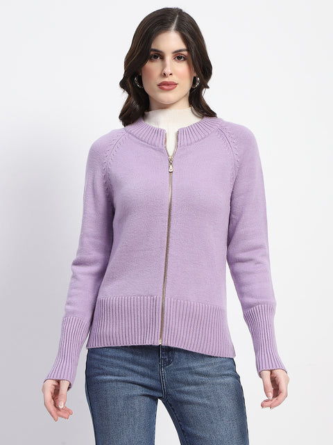 Madame Knit Lilac Mock Neck Sweater