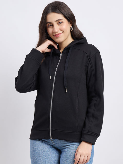Madame Solid Black Sweatshirt