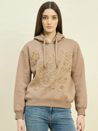 Madame Beige Cotton Blend Sweatshirt