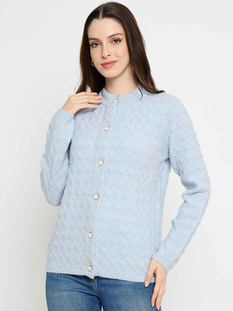 Madame Striped Sky Blue Cardigan