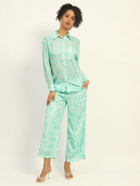Madame Printed Green Co-Ord Set