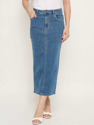 Madame Light Blue Denim Skirt