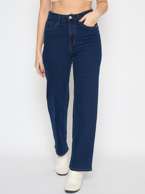 Madame Straight Fit Dark Blue Jeans