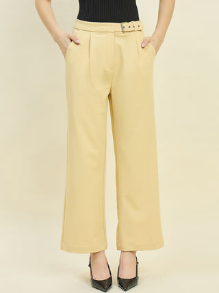 Madame Lemon Yellow Relaxed Fit Trousers