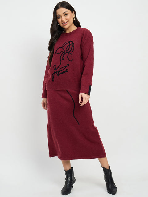 Madame Sweatshirt and Skirt Knit Co-ord Set