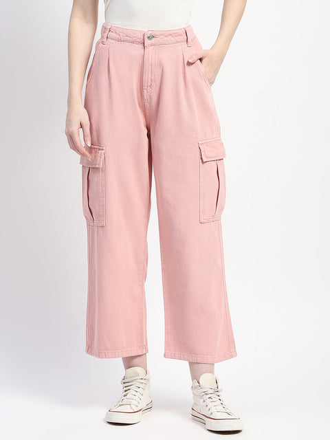 Madame Relax Fit Pink Cargo Pants