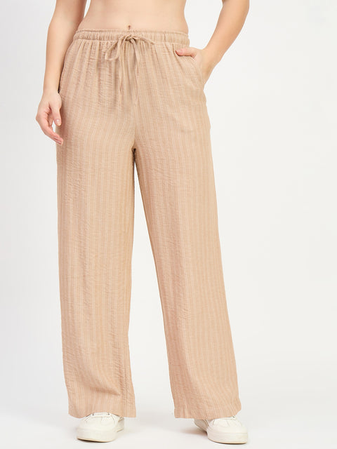 Madame Striper Brown Trousers