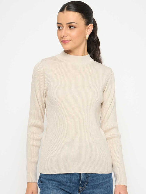 Madame Mock Neck Beige Skeeve