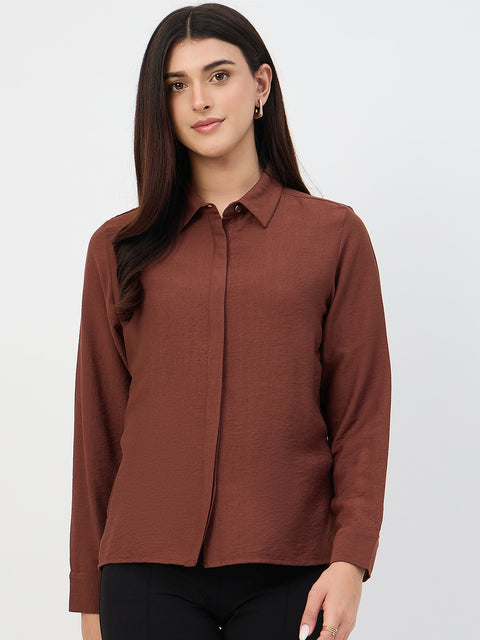 Madame Coffee Rayon-Blend Shirt