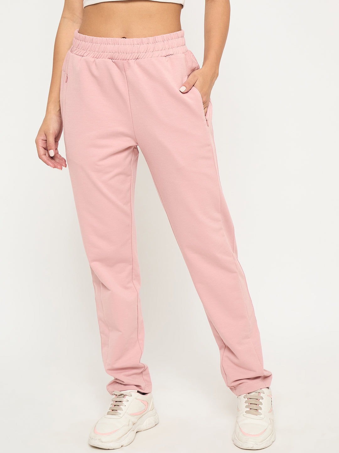 mSECRET Stitch Detailing Elasticated Waist Peach Track Bottoms color swatch