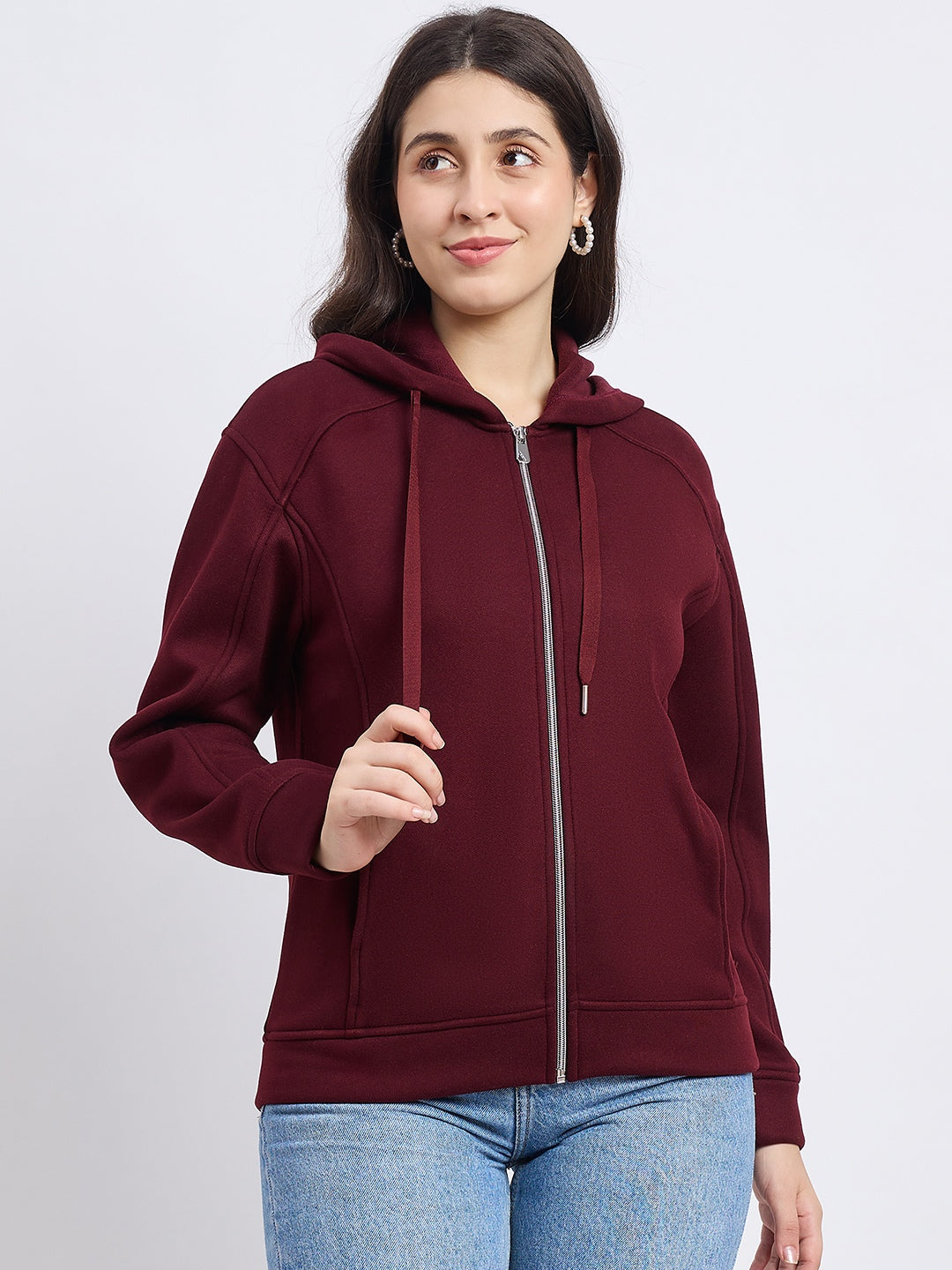 Madame Solid Wine Sweatshirt color swatch