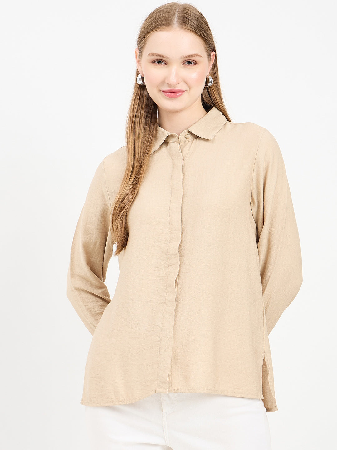 Madame Textured Rayon Blend Shirt color swatch