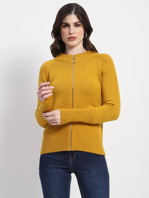 Madame Knit Mustard Mock Neck Sweater