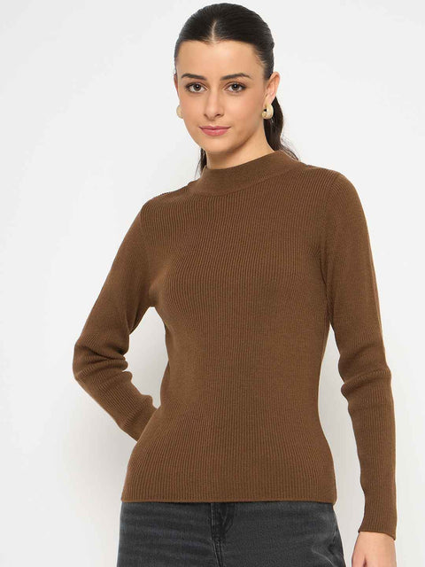 Madame Mock Neck Coffee Brown Skeeve