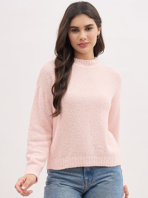 Madame Pink Basic Pullover Sweater