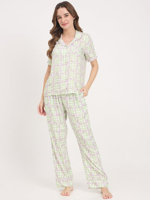 mSECRET Mint Rayon Night Suit