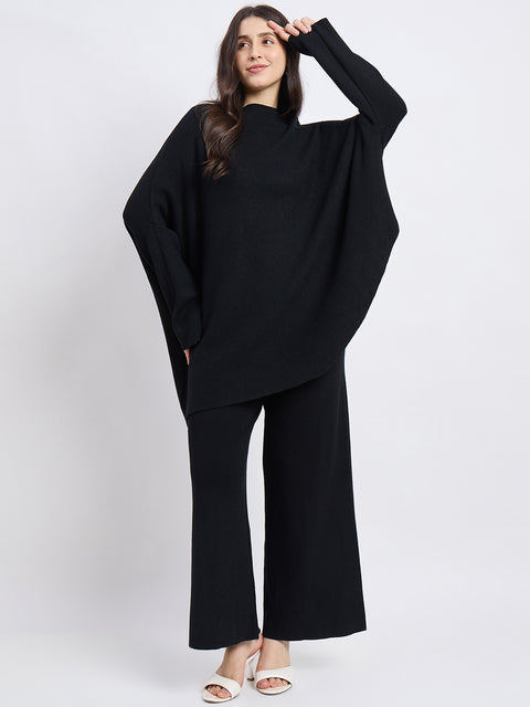 Madame Designer Black Knit Co-ord Set