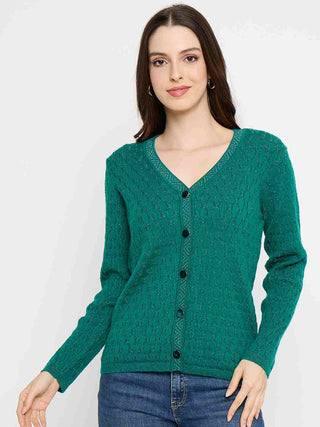 Madame Cable Knit Emerald Green Cardigan