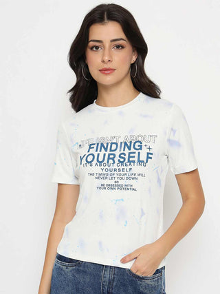 Madame All Over Print Blue T-Shirt