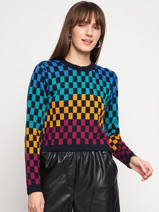 Madame Colourblocked Black Sweater