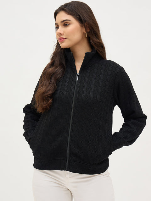 Madame Black Striped Sweatshirt