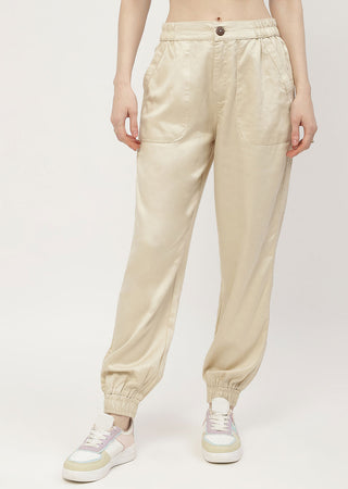 Madame Solid Beige Jogger