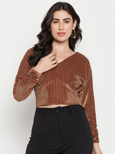 Madame Tanã¢Â Striped Crop Top