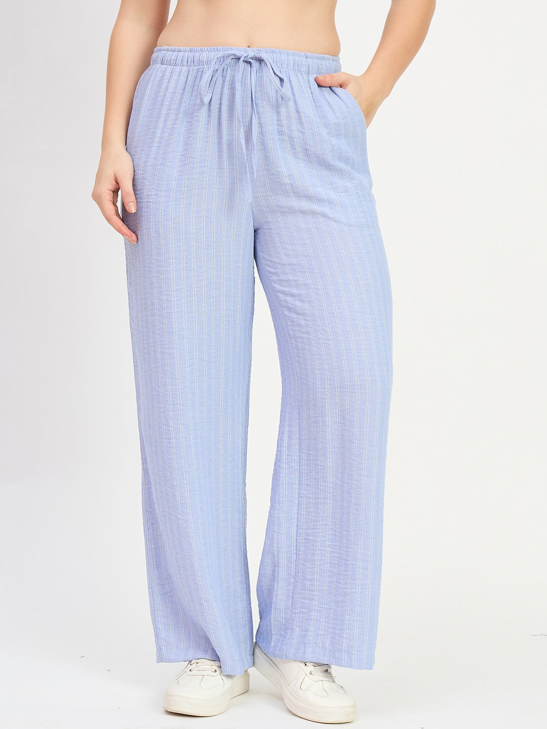 Madame Striper Blue Trousers color swatch