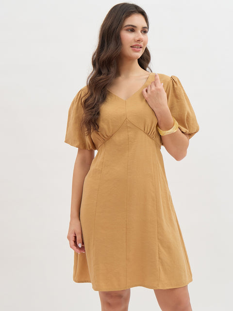 Madame Ruffle Flare Sleeve Dress
