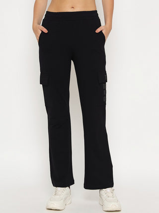 mSECRET Straight Black Cargo Track Bottoms