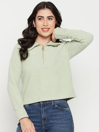 Madame Green Crop Top