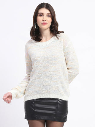 Madame Knit Crew Neck Multicolor Sweater
