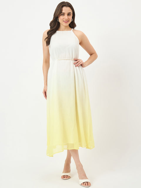 Madame Yellow Flared Dress