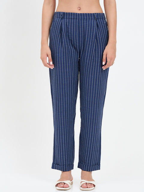 Madame Blue Tapered Trousers