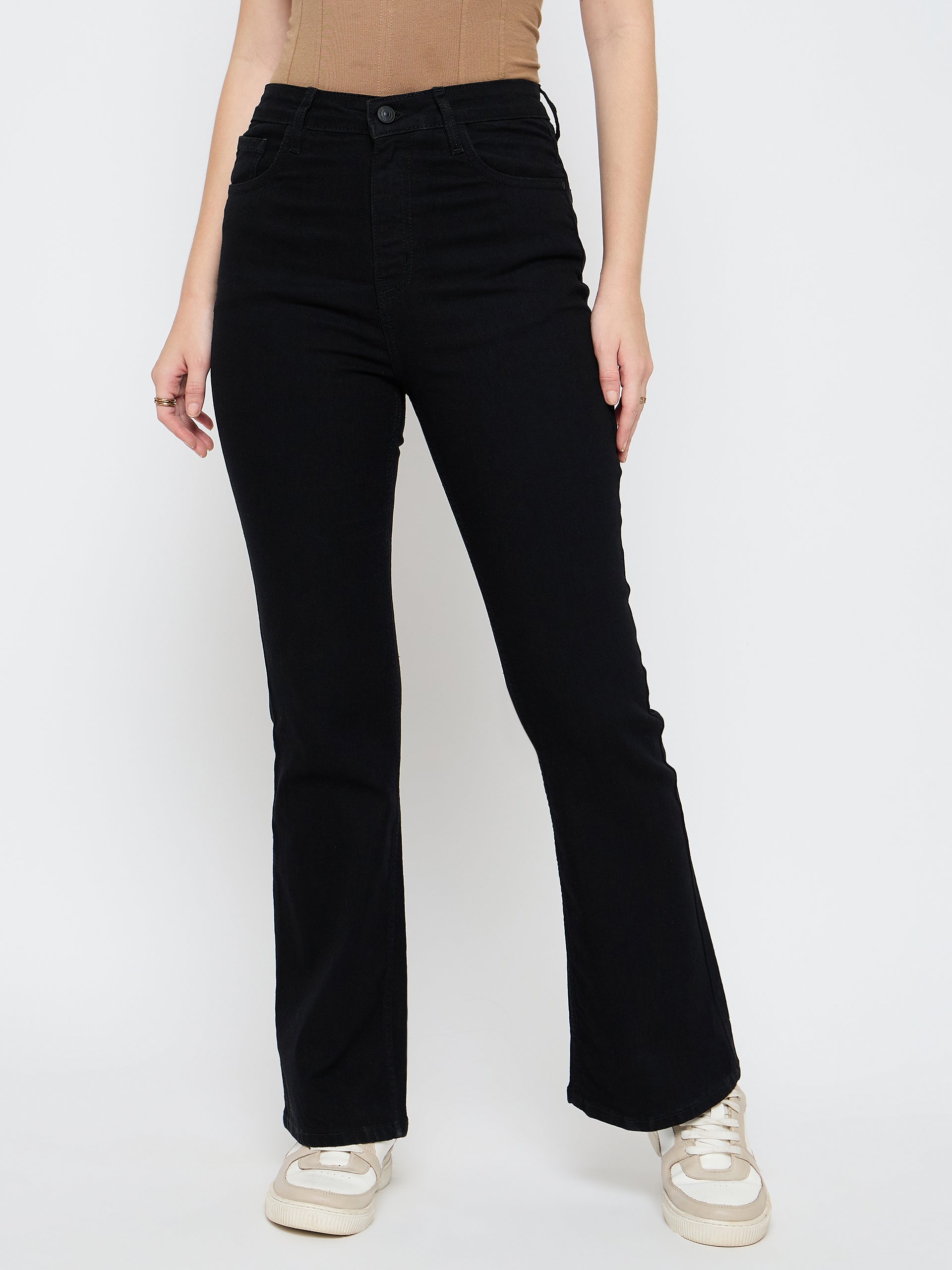 Madame Cotton Blend Black Jeans color swatch
