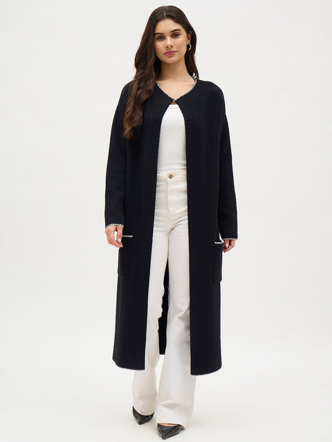 Madame Black Fancy Knit Shrug