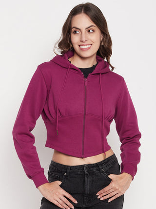 Madame Crop Plum Corset Sweatshirt