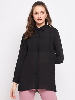 Madame Black Embellished Shirt