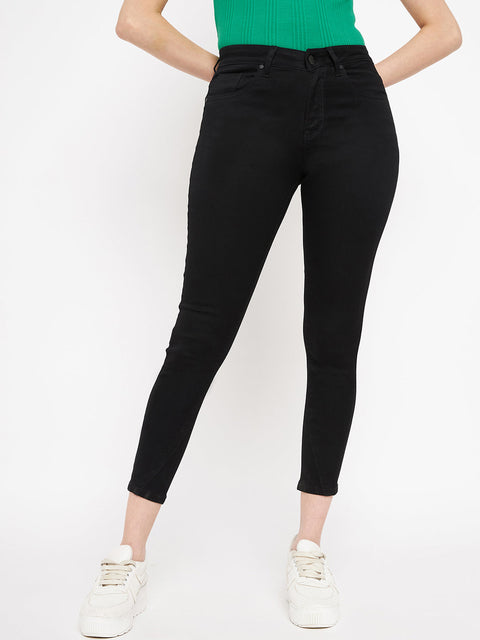 Madame Solid Black Denim